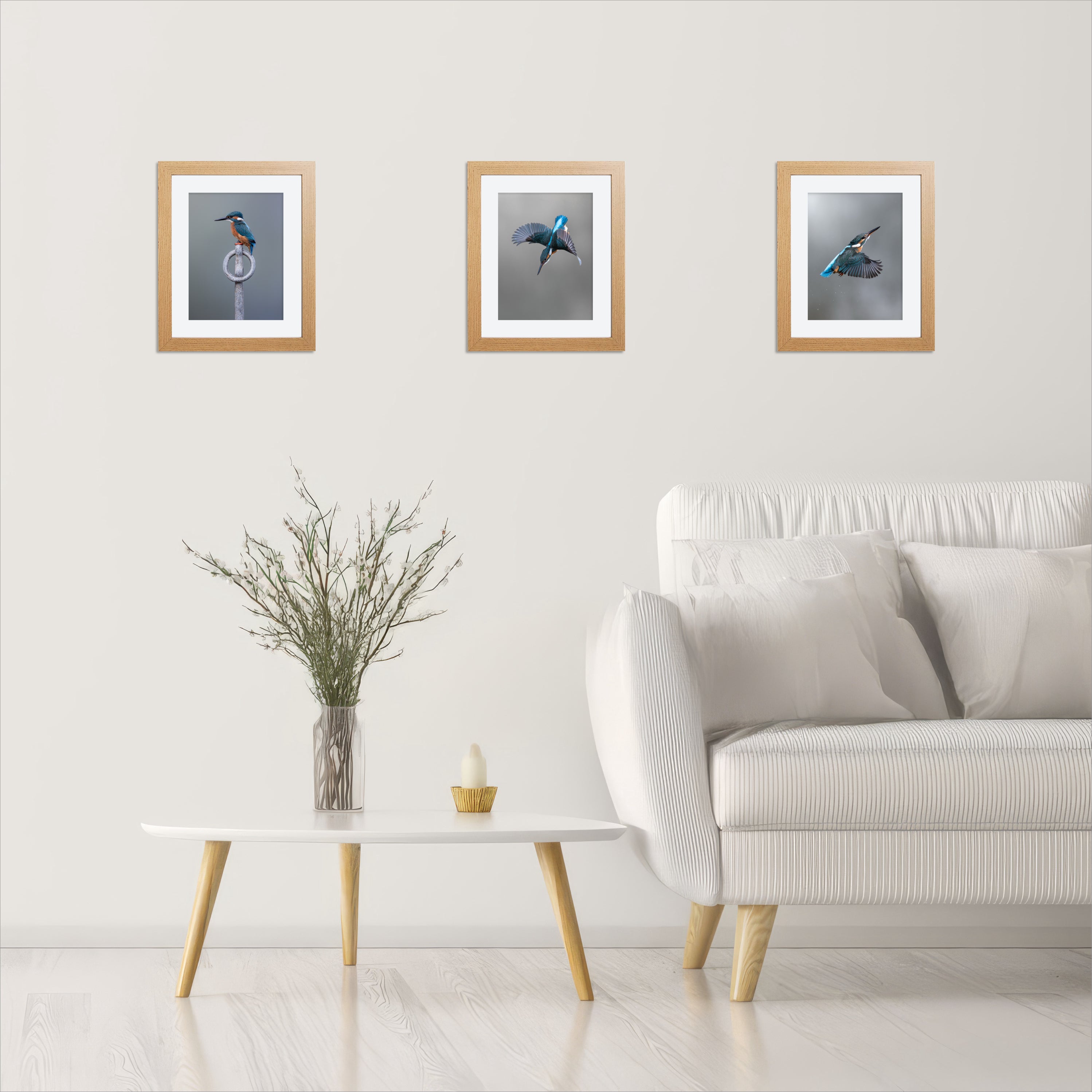 Kingfisher Framed 8x6" Mini Print - Dive